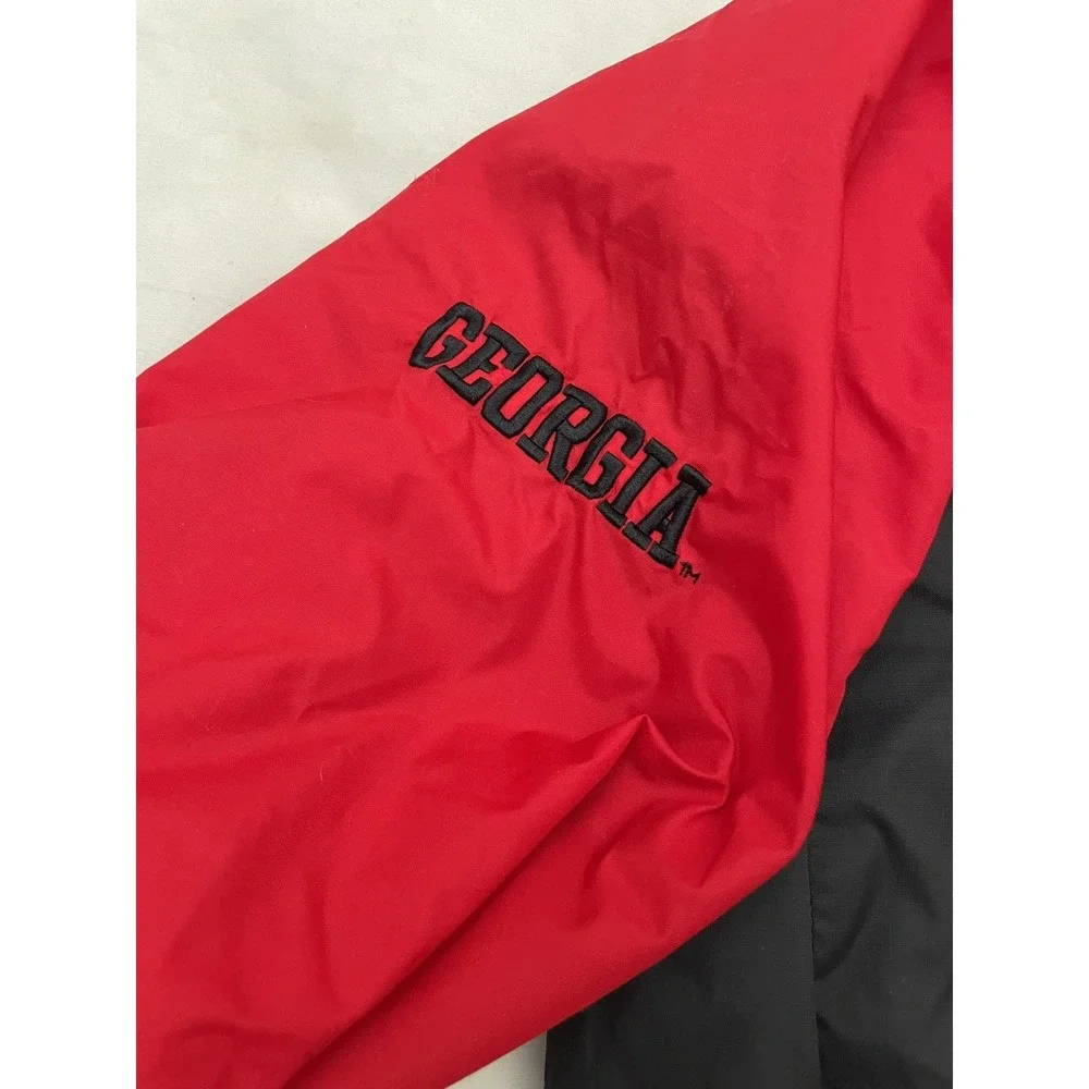 Vintage Y2K Nike Georgia Bulldogs UGA Center Swoosh Windbreaker Pullover XL Red